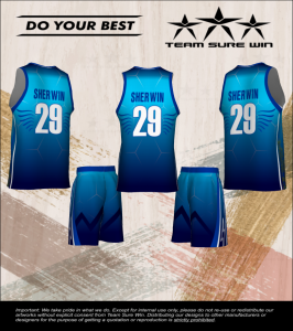 sublimation aqua blue basketball jersey
