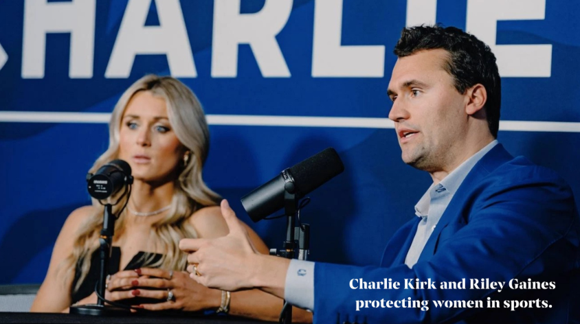 Charlie Kirk and Riley Gaines